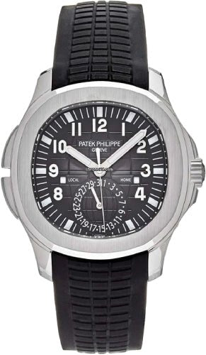 Patek Philippe Aquanaut Travel Time Stainless Steel Black Dial | 5164A - 001 - Luxury Time NYC