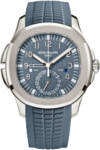 Patek Philippe Aquanaut Travel Time White Gold Blue - Gray Dial | 5164G - 001 - Luxury Time NYC