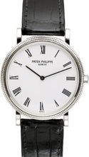 Load image into Gallery viewer, Patek Philippe Calatrava 35mm White Roman Hobnail White Gold Leather | 5120G - 001 - Luxury Time NYC