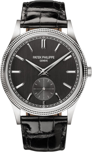 Patek Philippe Calatrava "Clous de Paris" White Gold 39 mm Hobnail Bezel Grey Dial - 6119G - 001 - Luxury Time NYC