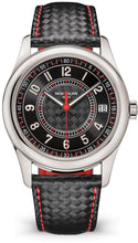 Load image into Gallery viewer, Patek Philippe Calatrava Date Sweep Seconds White Gold Black Carbon Motif Dial Red 6007G-010 - Luxury Time NYC