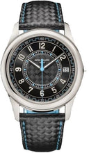 Load image into Gallery viewer, Patek Philippe Calatrava Date Sweep Seconds White Gold Black Carbon Motif Dial Sky Blue | 6007G - 011 - Luxury Time NYC