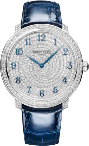 Patek Philippe Calatrava Diamond Ribbon Joaillerie White Gold Diamond Dial | 4978/400G - 001 - Luxury Time NYC