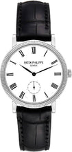 Load image into Gallery viewer, Patek Philippe Calatrava Ladies 31mm Ivory Roman Hobnail White Gold Leather Manual | 7119G - 010 - Luxury Time NYC