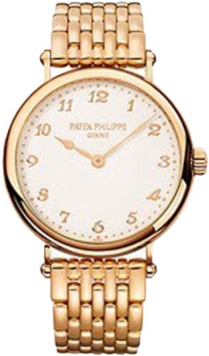 Patek Philippe Calatrava Ladies 34.6mm Ivory Arabic Rose Gold | 7200/1R - 001 - Luxury Time NYC