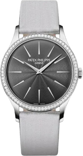 Patek Philippe Calatrava Manually Wound White Gold Grey Dial | 4897G - 010 - Luxury Time NYC