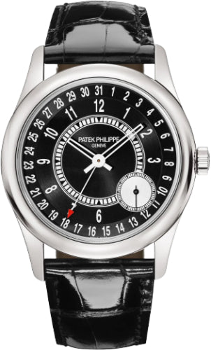 Patek Philippe Calatrava White Gold 39mm Black Dial | 6006G - 001 - Luxury Time NYC