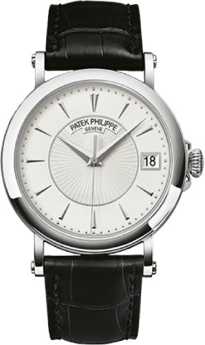 Patek Philippe Calatrava White Gold Black Guillouche Dial | 5153G - 001 - Luxury Time NYC