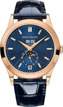 Load image into Gallery viewer, Patek Philippe Complications 38.5 mm Rose Gold Blue Baguette Diamond Dial - 5396R - 015 - Luxury Time NYC