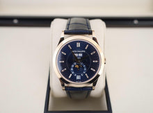 Load image into Gallery viewer, Patek Philippe Complications 38.5 mm Rose Gold Blue Baguette Diamond Dial - 5396R - 015 - Luxury Time NYC