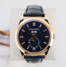 Load image into Gallery viewer, Patek Philippe Complications 38.5 mm Rose Gold Blue Baguette Diamond Dial - 5396R - 015 - Luxury Time NYC