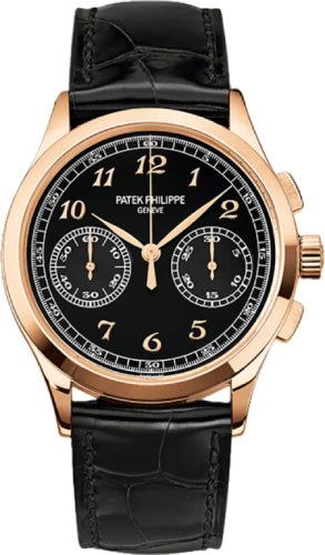 Patek Philippe Complications 39.4mm Black Opaline Arabic Rose Gold Leather - 5170R - 010 - Luxury Time NYC