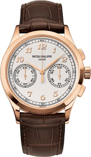 Patek Philippe Complications 39.4mm Silver Opaline Arabic Rose Gold Leather - 5170R - 001 - Luxury Time NYC