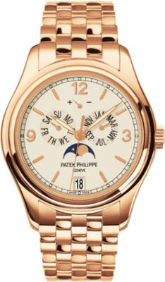 Patek Philippe Complications Annual Calendar Moon Phases Date Rose Gold Cream Dial | 5146/1R - 001 - Luxury Time NYC