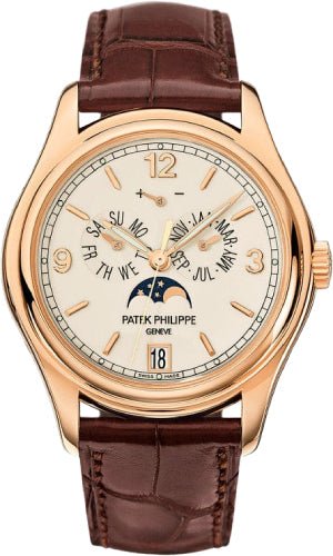 Patek Philippe Complications Annual Calendar Moon Phases Date Rose Gold Cream Dial | 5146R - 001 - Luxury Time NYC