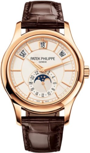 Patek Philippe Complications Annual Calendar Moon Phases Rose Gold White Dial | 5205R - 001 - Luxury Time NYC