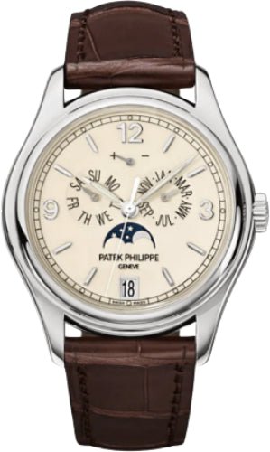 Patek Philippe Complications Annual Calendar Moon Phases White Gold Cream Dial | 5146G - 001 - Luxury Time NYC