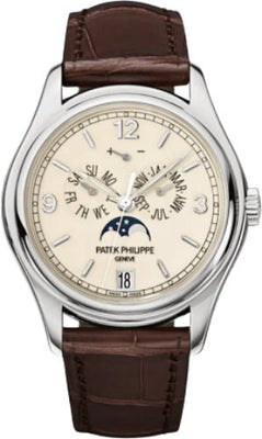Patek Philippe Complications Annual Calendar Moon Phases White Gold Cream Dial | 5146G - 001 - Luxury Time NYC