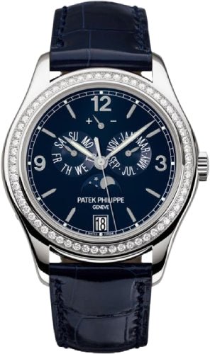 Patek Philippe Complications Annual Calendar Moon Phases White Gold Navy Blue Dial | 5147G - 001 - Luxury Time NYC