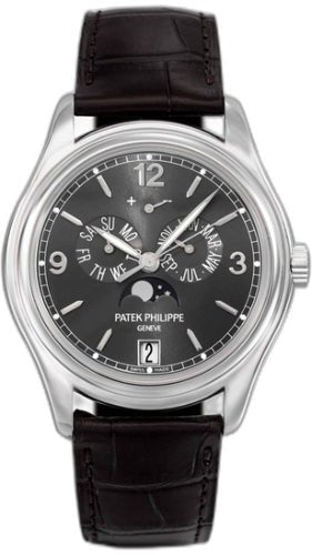 Patek Philippe Complications Annual Calendar Moon Phases White Gold Slate Grey Dial | 5146G - 010 - Luxury Time NYC