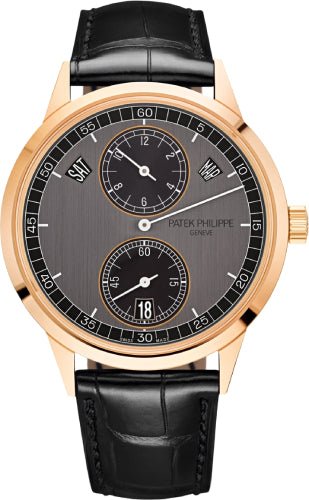 Patek Philippe Complications Annual Calendar Regulator Display Rose Gold Graphite Ebony Dial | 5235/50R - 001 - Luxury Time NYC