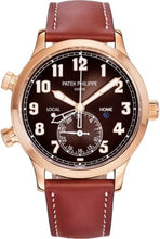 Load image into Gallery viewer, Patek Philippe Complications Calatrava Pilot Travel Time Rose Gold Brown Dial | 5524R - 001 - Luxury Time NYC