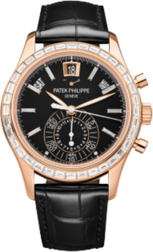 Patek Philippe Complications Chronograph Annual Calendar Rose Gold Diamond Set Blue Dial | 5961R - 010 - Luxury Time NYC