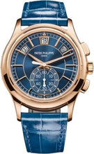 Load image into Gallery viewer, Patek Philippe Complications Flyback Chronograph Annual Calendar Rose Gold Blue Dial | 5905R - 010 - Luxury Time NYC