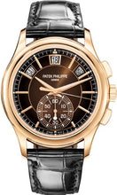 Load image into Gallery viewer, Patek Philippe Complications Flyback Chronograph Annual Calendar Rose Gold Brown Sunburst Dial | 5905R - 001 - Luxury Time NYC