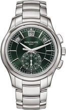 Load image into Gallery viewer, Patek Philippe Complications Flyback Chronograph Annual Calendar Stainless Steel Olive Green Dial | 5905/1A - 001 - Luxury Time NYC