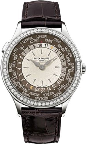 Patek Philippe Complications Ladies World Time White Gold Brown Dial | 7130G - 010 - Luxury Time NYC