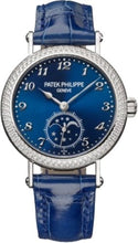 Load image into Gallery viewer, Patek Philippe Complications Moon Phases White Gold Blue Dial 33mm Diamond Bezel | 7121/200G - 001 - Luxury Time NYC