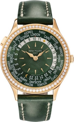 Patek Philippe Complications World Time Rose Gold Olive Green Dial | 7130R - 014 - Luxury Time NYC