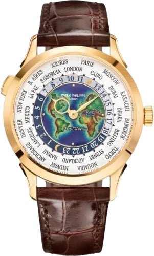 Patek Philippe Complications World Time Yellow Gold 38.5 mm Cloisonn Enamel Dial - 5231J - 001 - Luxury Time NYC