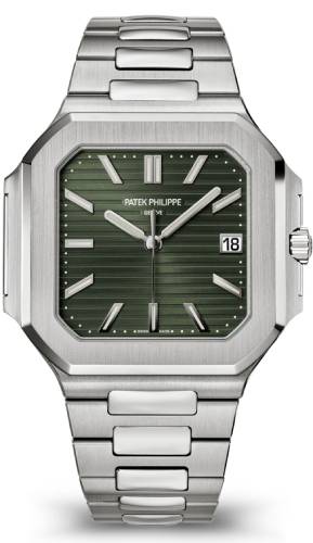 Patek Philippe Cubitus Date Sweep Seconds Steel 45mm Olive Green Dial 5821/1A - 001 - Luxury Time NYC