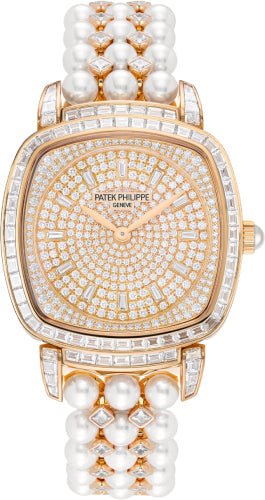 Patek Philippe Gondolo Ladies Diamond Pave Rose Gold Diamond Set Dial | 7042/100R - 001 - Luxury Time NYC