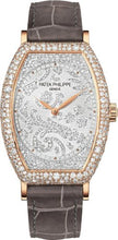 Load image into Gallery viewer, Patek Philippe Gondolo Ladies Guilloched Rose Gold Diamond Pave | 7099R - 001 - Luxury Time NYC