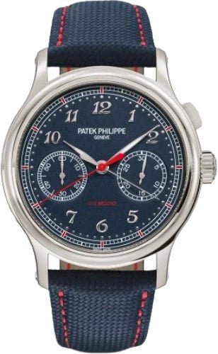 Patek Philippe Grand Complications 1/10th Second Monopusher Chronograph Platinum Blue Dial 41mm | 5470P - 001 - Luxury Time NYC