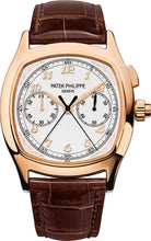 Load image into Gallery viewer, Patek Philippe Grand Complications 37 - 44.6mm Silver Satin Arabic Rose Gold Leather - 5950R - 001 - Luxury Time NYC