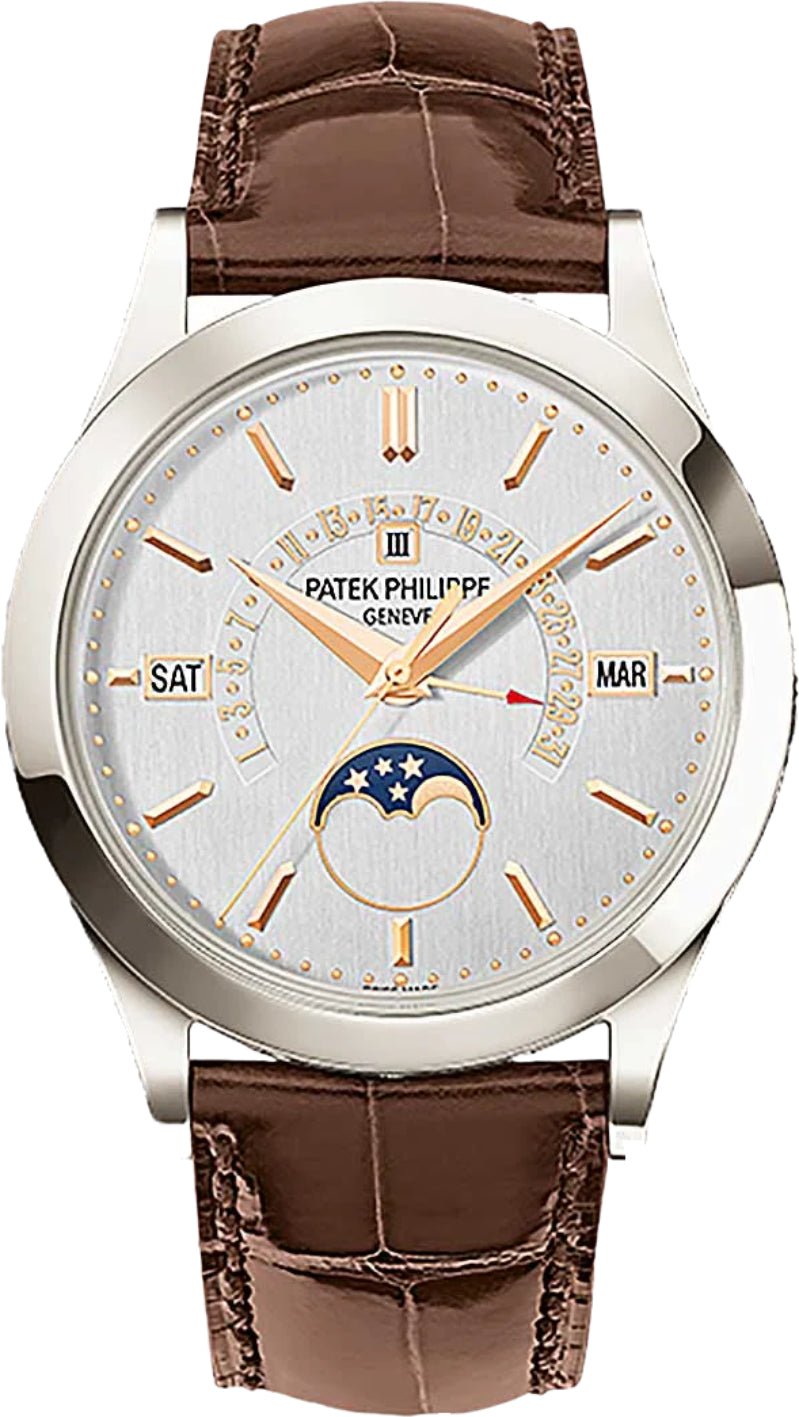 Patek Philippe Grand Complications 39.5mm Silver Satin Index Platinum Leather - 5496P - 015 - Luxury Time NYC