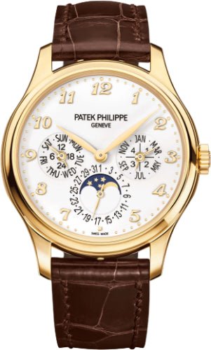 Patek Philippe Grand Complications 39mm Ivory Arabic Yellow Gold Leather | 5327J - 001 - Luxury Time NYC