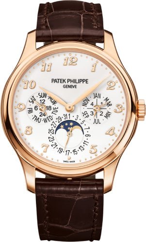 Ivory. Time Patek Philippe Grand Complications 39mm Perpetual Calendar Rose Gold I ...