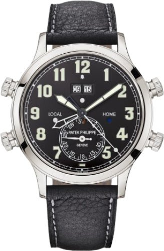 Patek Philippe Grand Complications Alarm Travel Time Platinum Black Dial 42.2mm - 5520P - 001 - Luxury Time NYC