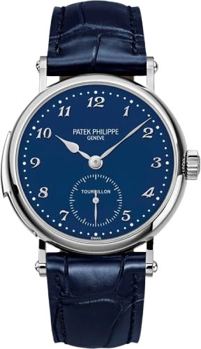 Patek Philippe Grand Complications Blue Enamel Arabic White Gold Leather 37mm - 5539G - 010 - Luxury Time NYC