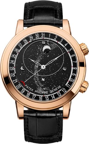 Patek Philippe Grand Complications Celestial Moon Age Rose Gold Black Sky Chart Dial | 6102R - 001 - Luxury Time NYC