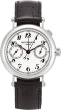 Load image into Gallery viewer, Patek Philippe Grand Complications Chronograph 33mm White Arabic Platinum Leather Manual | 5959P - 001 - Luxury Time NYC