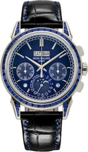 Load image into Gallery viewer, Patek Philippe Grand Complications Chronograph Perpetual Calendar Platinum Sapphire Set Blue Dial | 5271/11P - 010 - Luxury Time NYC