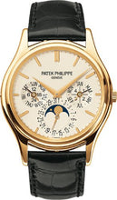 Load image into Gallery viewer, Patek Philippe Grand Complications Day - Date Annual Calendar Moon Phase 37.2mm White Opaline Index Yellow Gold Leather Automatic | 5140J - 001 - Luxury Time NYC