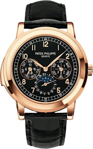 Patek Philippe Grand Complications Day - Date Annual Calendar Moon Phase 42mm Black Arabic Rose Gold Automatic | 5074R - 001 - Luxury Time NYC