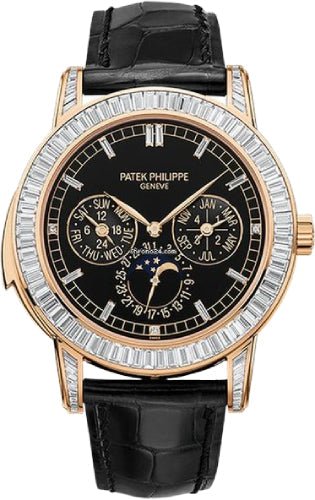 Patek Philippe Grand Complications Day - Date Annual Calendar Moon Phase 42mm Black Index Rose Gold Diamond Set Automatic | 5073R - 001 - Luxury Time NYC